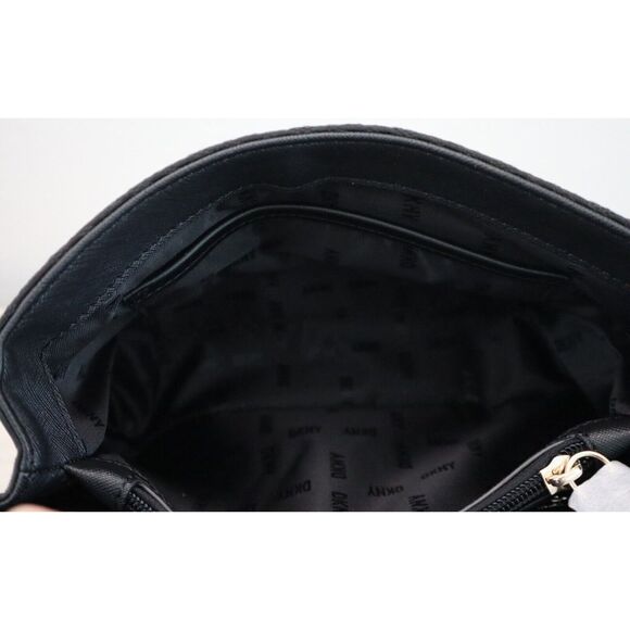 DKNY R313FE83 Women's Black Cleo Jacquard Print Chain Strap Shoulder Bag - Picture 12 of 16